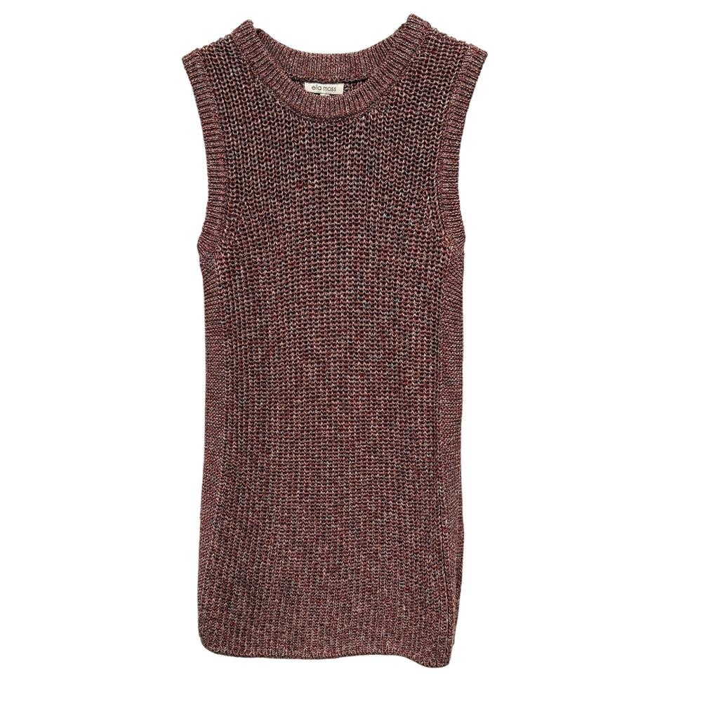 Ella Moss Juniors Small Multicolor Knit Sweater Vest Sleeveless Layering Top